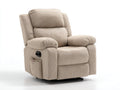 Fauteuil relax - Velours côtelé - 98 x 96 x 105 cm - Beige - Style contemporain