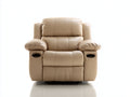 Fauteuil relax - Similicuir - 99 x 95 x 105 cm - Beige clair - Style contemporain