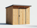 Abri de jardin - Bois-Métal - 220 x 180 x 210 cm - Bois naturel-Gris anthracite - Style moderne