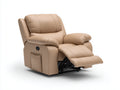 Fauteuil relax - Similicuir - 97 x 94 x 104 cm - Beige - Style contemporain