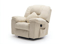 Fauteuil relax - Velours côtelé - 98 x 95 x 102 cm - Crème - Style contemporain