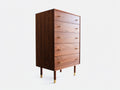 Commode - Bois-Métal - 85 x 45 x 140 cm - Marron noyer-Or - Style moderne du milieu du siècle