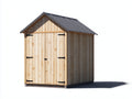 Abri de jardin - Bois-Métal - 170 x 150 x 220 cm - Bois naturel-Gris anthracite-Noir - Style rustique