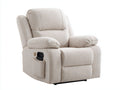 Fauteuil relax - Tissu - 97 x 92 x 104 cm - Beige clair - Style contemporain
