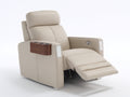 Fauteuil relax - Similicuir - 99 x 92 x 105 cm - Beige clair - Style moderne