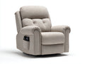 Fauteuil relax - Tissu - 95 x 92 x 104 cm - Beige clair - Style contemporain